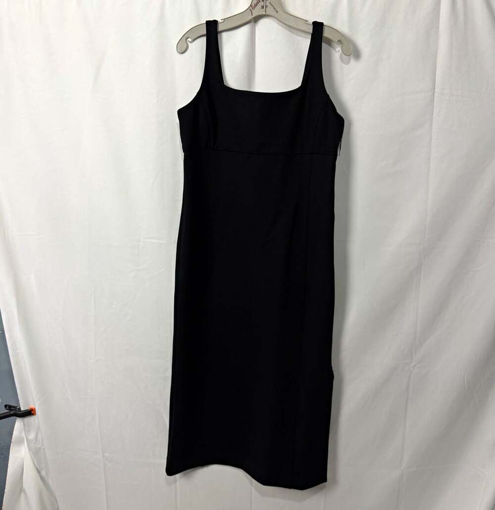 New! SPANX Black Sleeveless Midi Bodycon Sheath Dress Women’s XL